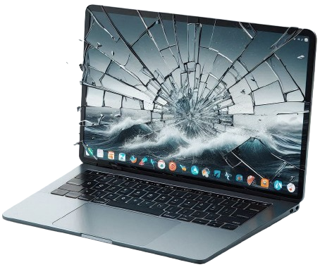 bytte knust skjerm av laptop